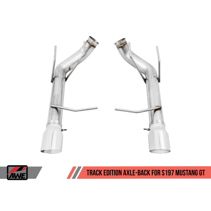 AWE Tuning S197 Mustang GT Axle-back Exhaust - Track Edition (Chrome Silver Tips)