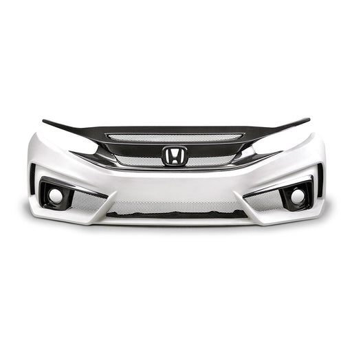 Seibon TT-Style Fiberglass / Carbon Fiber Front Bumper For 2016-2020 Honda Civic Sedan*