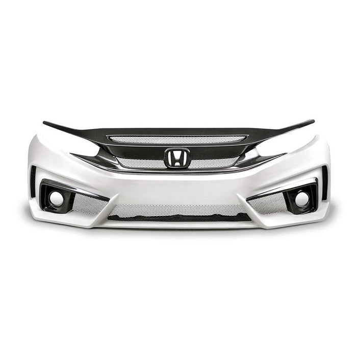 Seibon TT-Style Fiberglass / Carbon Fiber Front Bumper For 2016-2020 Honda Civic Sedan*