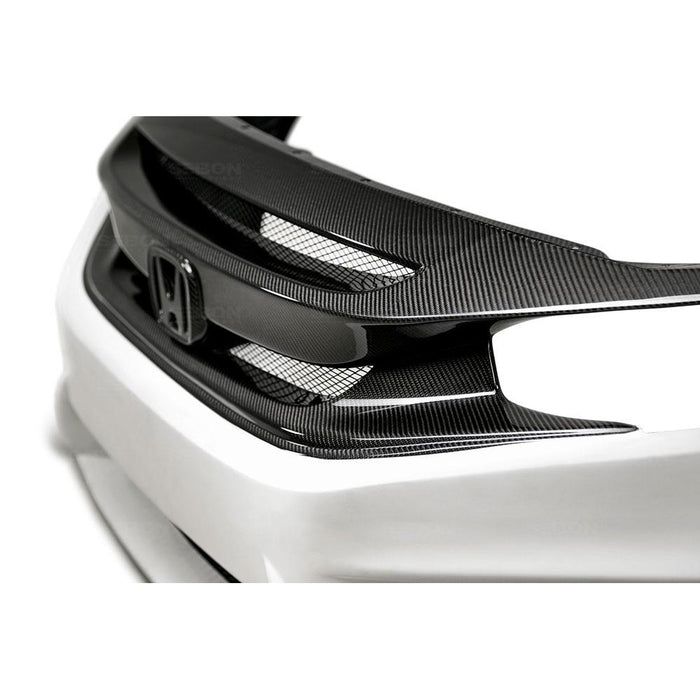 Seibon TT-Style Fiberglass / Carbon Fiber Front Bumper For 2016-2020 Honda Civic Sedan*