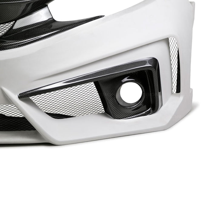 Seibon TT-Style Fiberglass / Carbon Fiber Front Bumper For 2016-2020 Honda Civic Sedan*