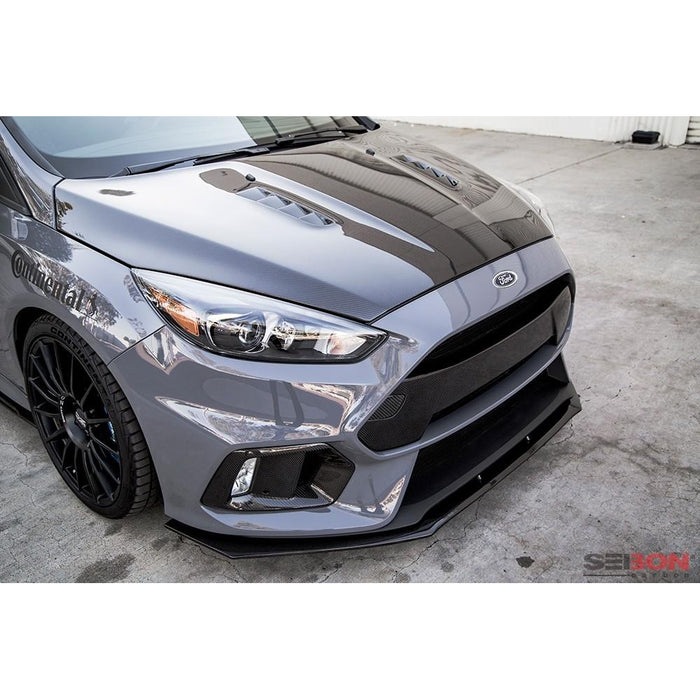 Seibon Carbon Fiber Front Bumper Garnish For 2016-2018 Ford Focus RS