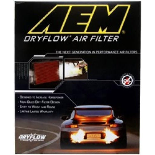 AEM 07-10 Jeep Wrangler 3.8L V6 11.75in O/S L x 8.25in O/S W x 1.5in H DryFlow Air Filter