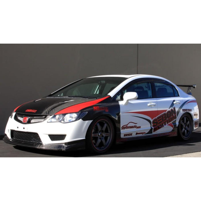 Seibon OEM-Style Carbon Fiber Fenders For 2006-2010 Honda Civic 4DR JDM / Acura CSX