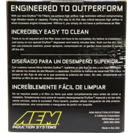 AEM 5 inch x 5 inch DryFlow Air Filter
