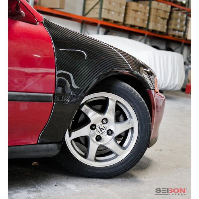 Seibon OEM-Style Carbon Fiber Fenders For 1992-1995 Honda Civic 2DR (Pair)
