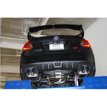 Invidia 15+ Subaru WRX/STI 4Dr Q300 Twin Outlet Rolled Titanium Burnt Quad Tip Cat-Back Exhaust
