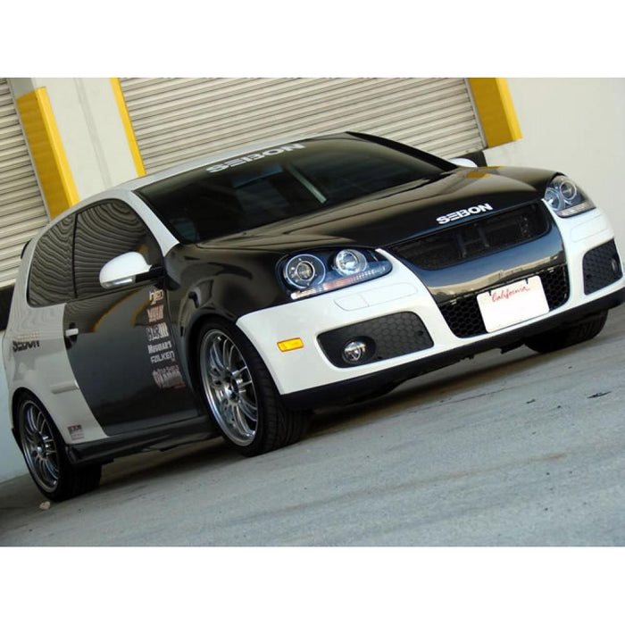 Seibon TD-Style Carbon Fiber Front Grille For 2006-2009 Volkswagen Golf GTI (Emblem Shaved)