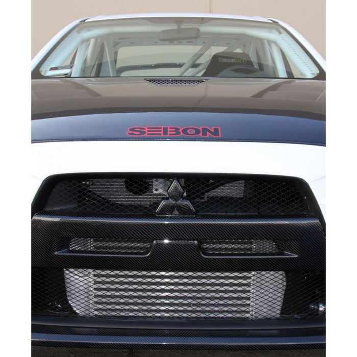 Seibon Carbon Fiber Front Grille For 2008-2015 Mitsubishi Lancer Evo X