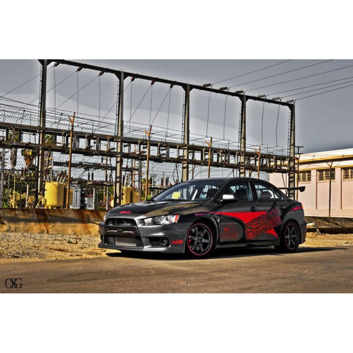 Seibon S-Style Carbon Fiber Front Grille For 2008-2015 Mitsubishi Lancer Evo X