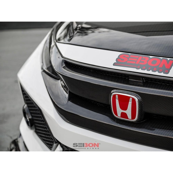 Seibon OEM-Style Carbon Fiber Front Grille For 2016-2018 Honda Civic