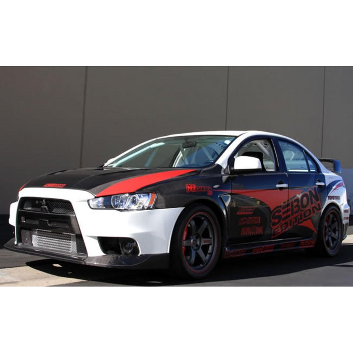 Seibon OEM-Style Carbon Fiber Front Lip For 2008-2015 Mitsubishi Lancer Evo X