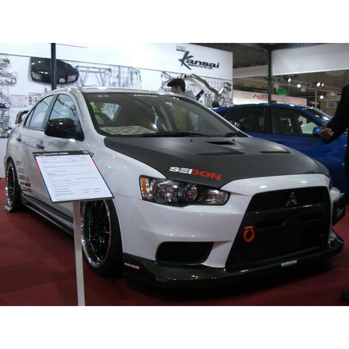 Seibon OEM-Style Carbon Fiber Front Lip For 2008-2015 Mitsubishi Lancer Evo X