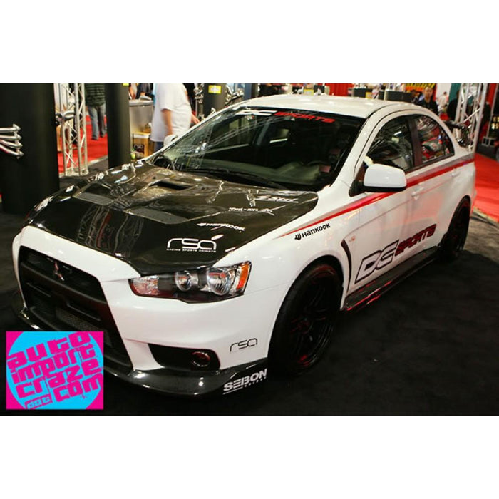 Seibon OEM-Style Carbon Fiber Front Lip For 2008-2015 Mitsubishi Lancer Evo X