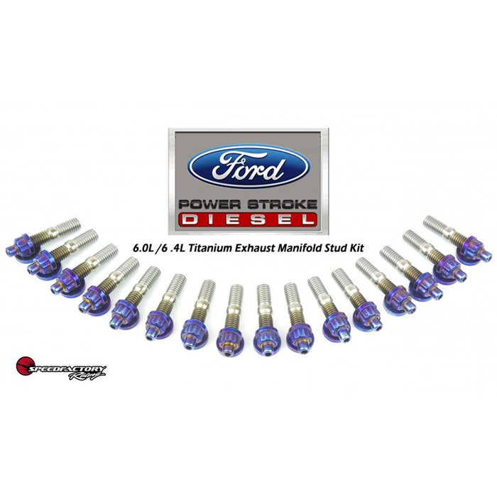 SpeedFactory Ford Diesel (6.0L / 6.4L Engines) Titanium Exhaust Manifold Stud Kit