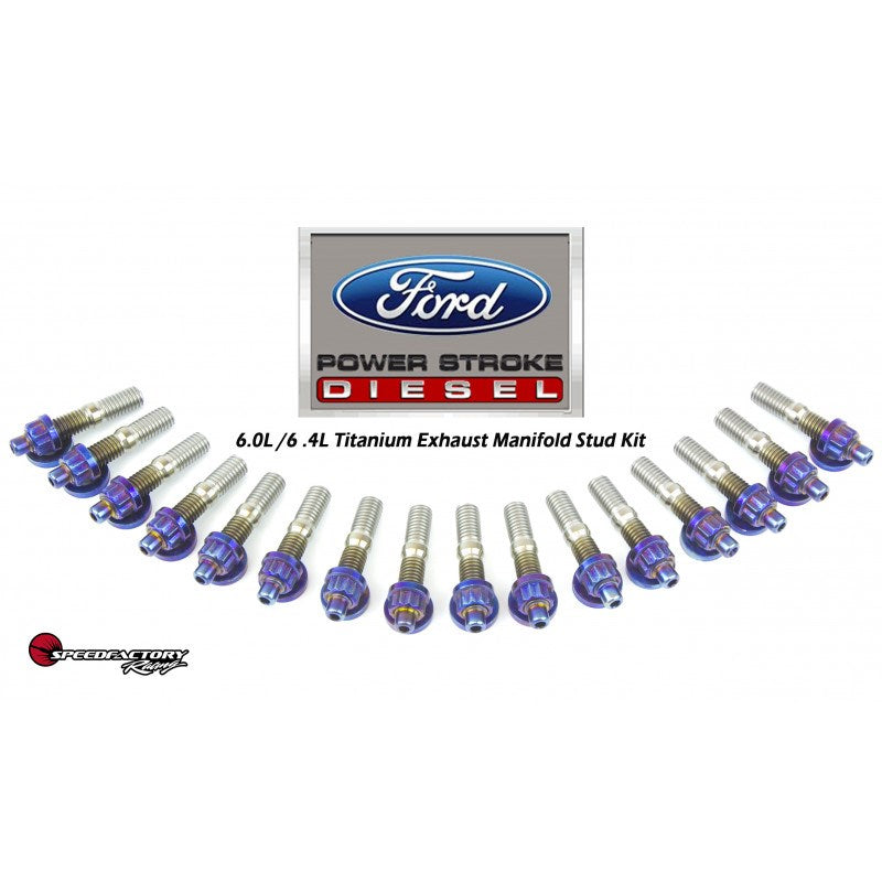 SpeedFactory Ford Diesel (6.0L / 6.4L Engines) Titanium Exhaust Manifold Stud Kit