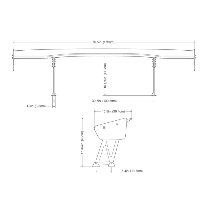Seibon Carbon Fiber GT Wing - 70.5'' Wide