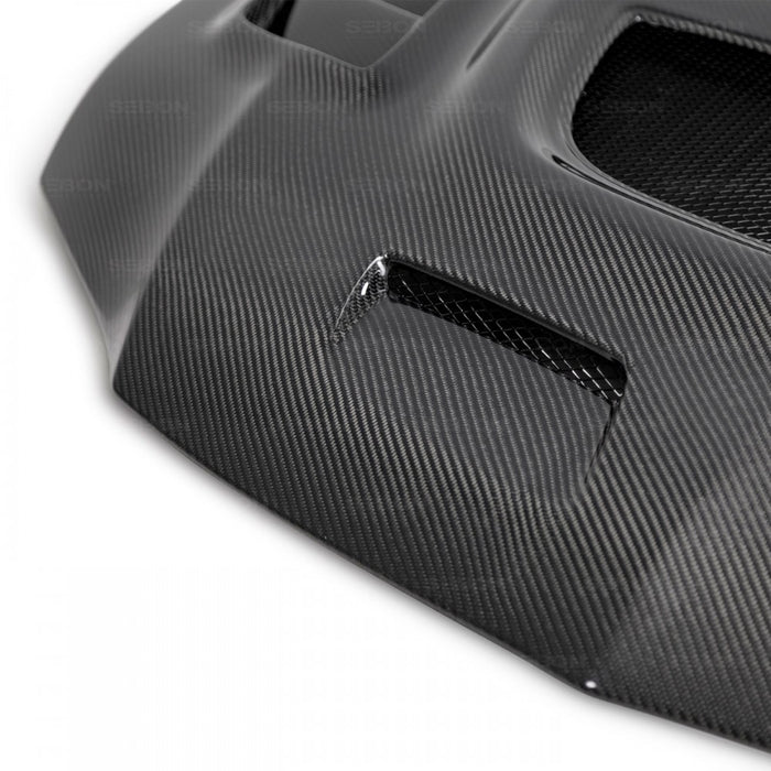 Seibon CW-Style Carbon Fiber Hood For 2003-2007 Mitsubishi Lancer Evo