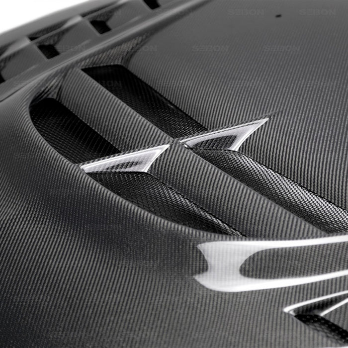Seibon CWII-Style Carbon Fiber Hood For 2003-2007 Mitsubishi Lancer Evo