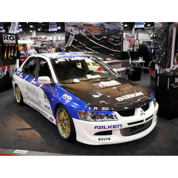 Seibon TSII-Style Carbon Fiber Hood For 2003-2007 Mitsubishi Lancer Evo