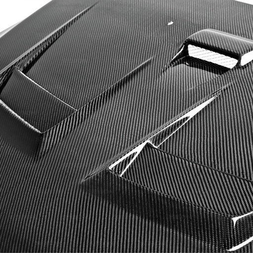Seibon DV-Style Carbon Fiber Hood For 2008-2015 Mitsubishi Lancer Evo X
