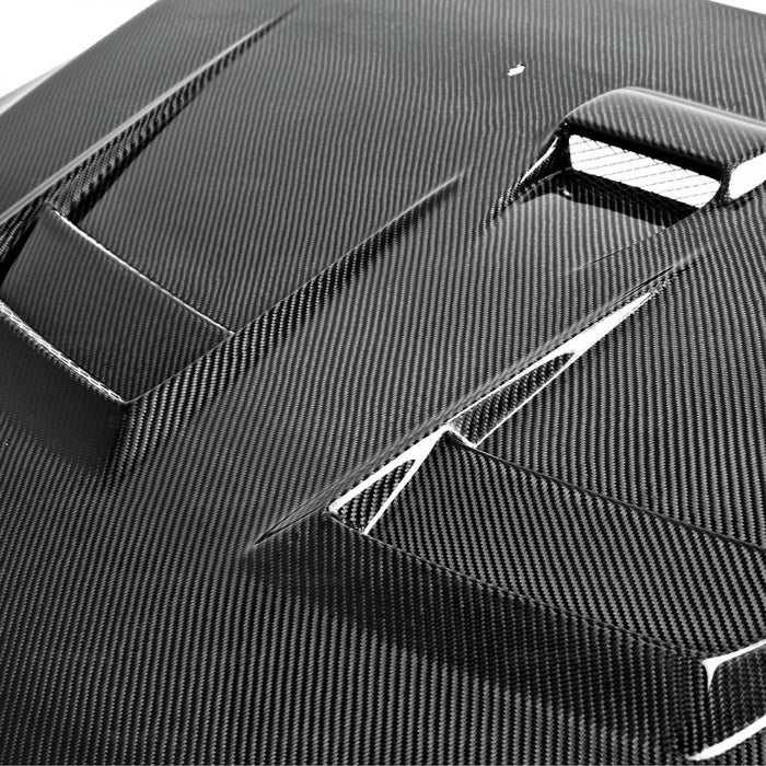 Seibon DV-Style Carbon Fiber Hood For 2008-2015 Mitsubishi Lancer Evo X