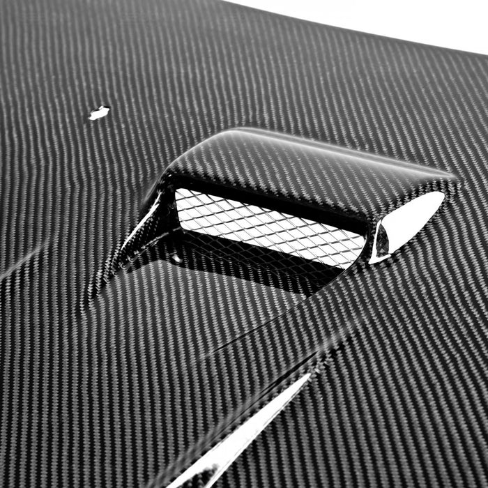 Seibon DV-Style Carbon Fiber Hood For 2008-2015 Mitsubishi Lancer Evo X