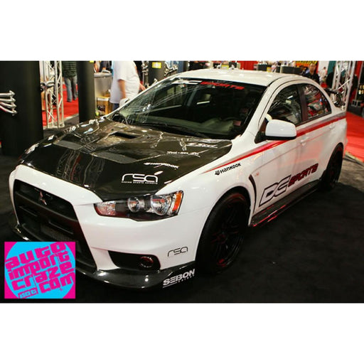 Seibon OEM-Style Carbon Fiber Hood For 2008-2015 Mitsubishi Lancer Evo X