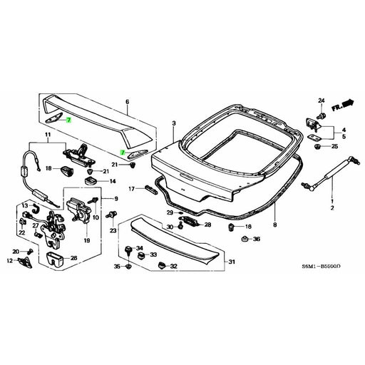 Honda Genuine Spoiler Gasket - DC5