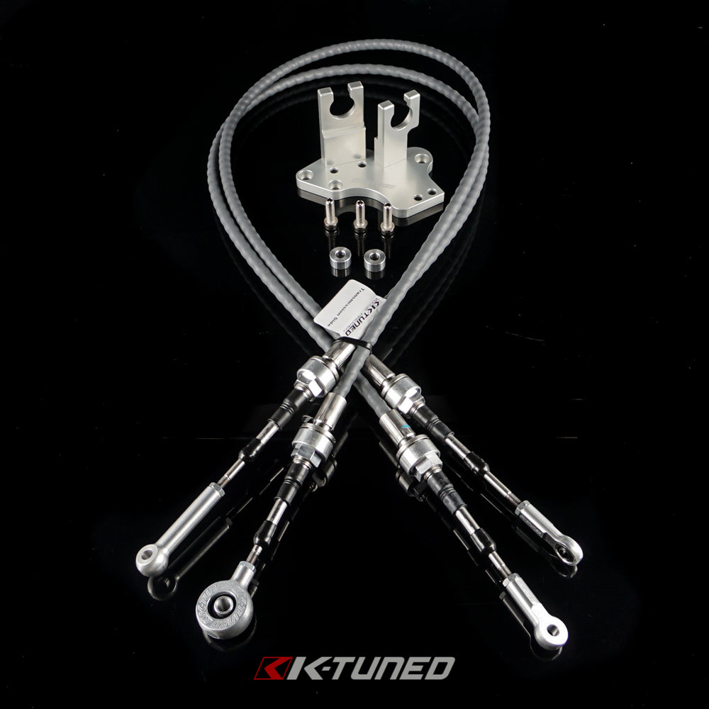 K-Tuned Race Version Shifter Cables & Bracket - H/F Series-Shifter Cables, Linkages & Bushes-Speed Science