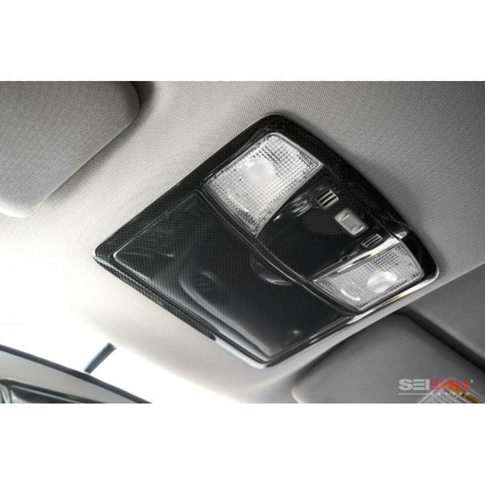 Seibon Carbon Fiber Map Light Surround Trim For 2009-2016 Nissan GT-R - 3 pcs