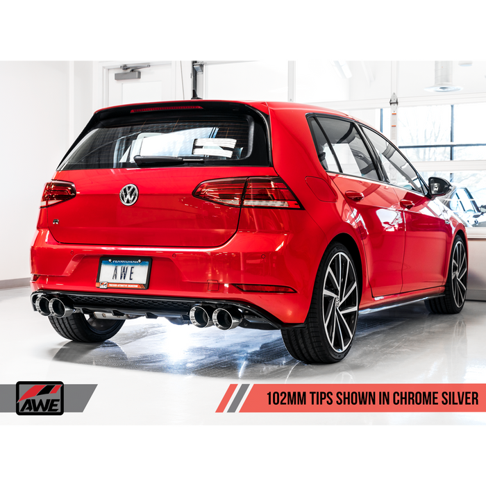 AWE Tuning 15-17 Volkswagen Golf R MK7 Track Edition Exhaust - Diamond Black Tips (102mm)