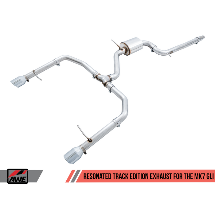 AWE Tuning 18-21 Volkswagen Jetta GLI Mk7 Touring Exhaust - Chrome Silver Tips (Fits High-Flow DP)
