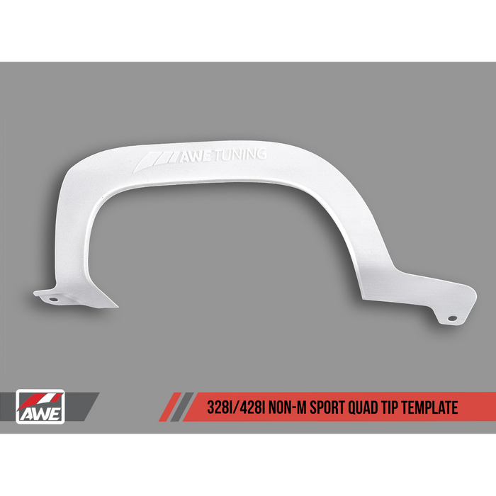 AWE Tuning BMW F3X 328i M Sport Quad Tip Marking Template