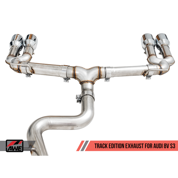 AWE Tuning Audi 8V S3 SwitchPath Exhaust w/Diamond Black Tips 102mm
