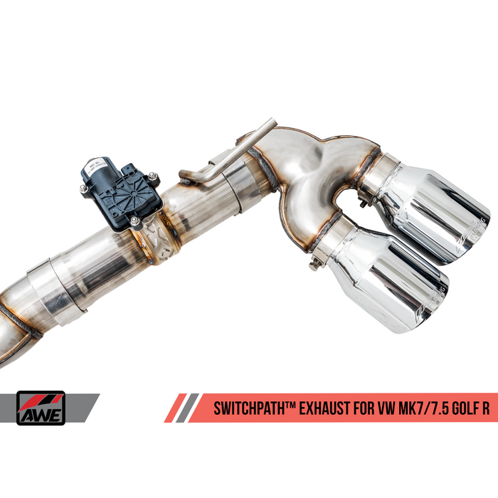 AWE Tuning MK7.5 Golf R Track Edition Exhaust w/Diamond Black Tips 102mm