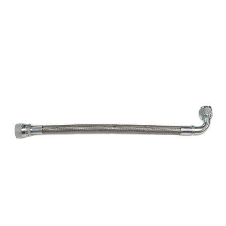 ATP Turbo Steel Braided Oil Drain (Return) Line -10 AN (#10) - 15" Length Straight / 90 Degree Hose
