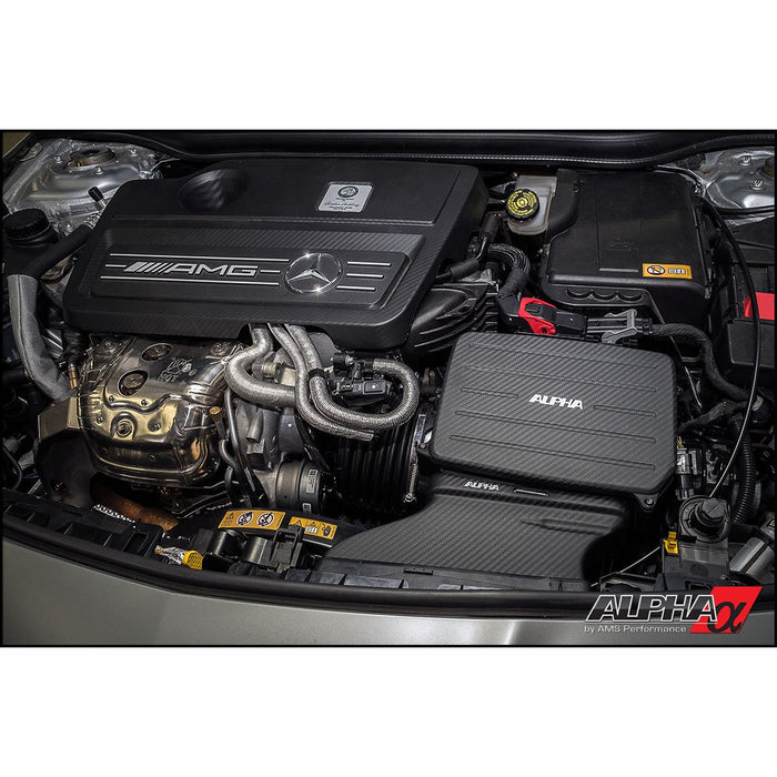 AMS Alpha Performance Mercedes-Benz 2.0L M133 AMG Carbon Fiber Cold Air Inlet Duct & Air Box Lid