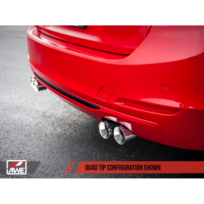 AWE Tuning BMW F3X 328i M Sport Quad Tip Marking Template