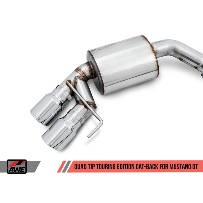 AWE Touring-to-Track Conversion Kit for S550 Mustang GT - Dual Tip