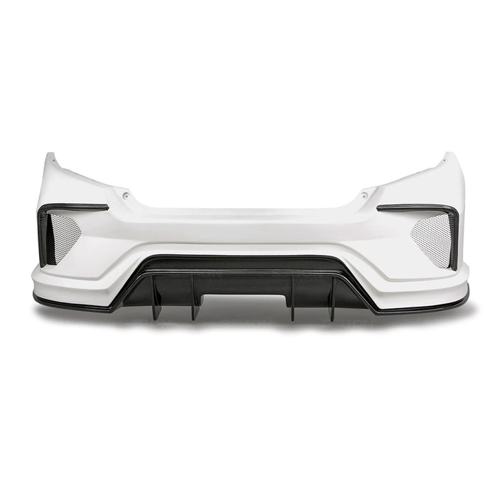 Seibon TT-Style Fiberglass / Carbon Fiber Rear Bumper For 2016-2020 Honda Civic Sedan*