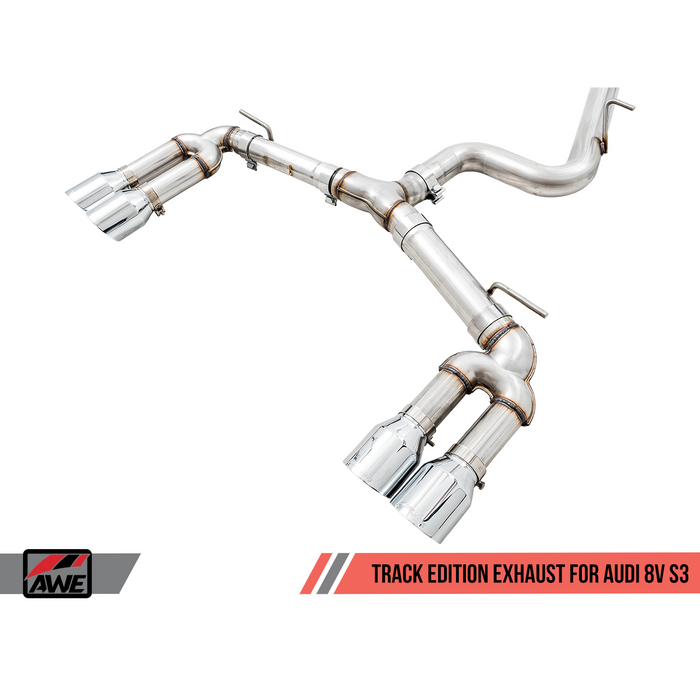 AWE Tuning Audi 8V S3 SwitchPath Exhaust w/Diamond Black Tips 102mm