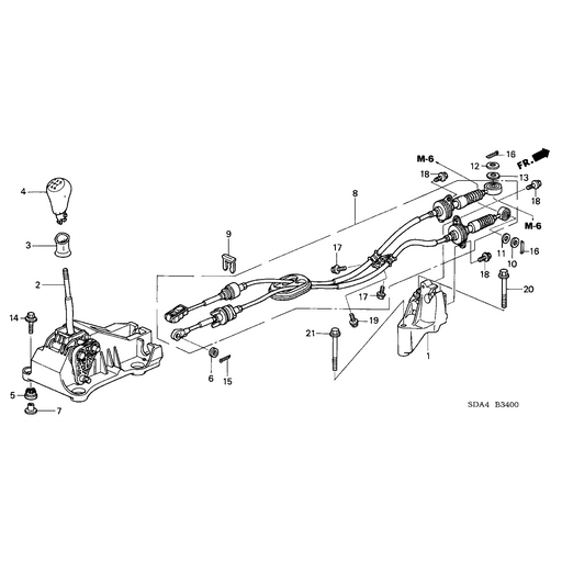 Honda Genuine Shifter Cables - CL7/9-Shifter Cables, Linkages & Bushes-Speed Science