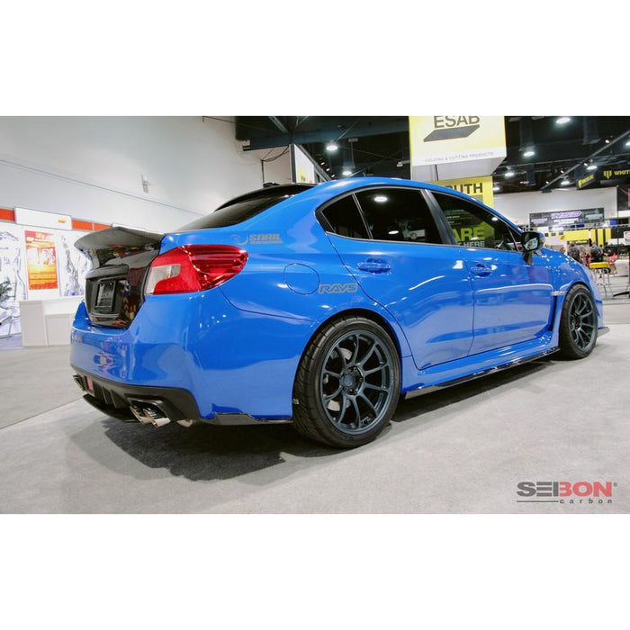 Seibon MB-Style Carbon Fiber Rear Lip For 2015-2020 Subaru WRX / STI