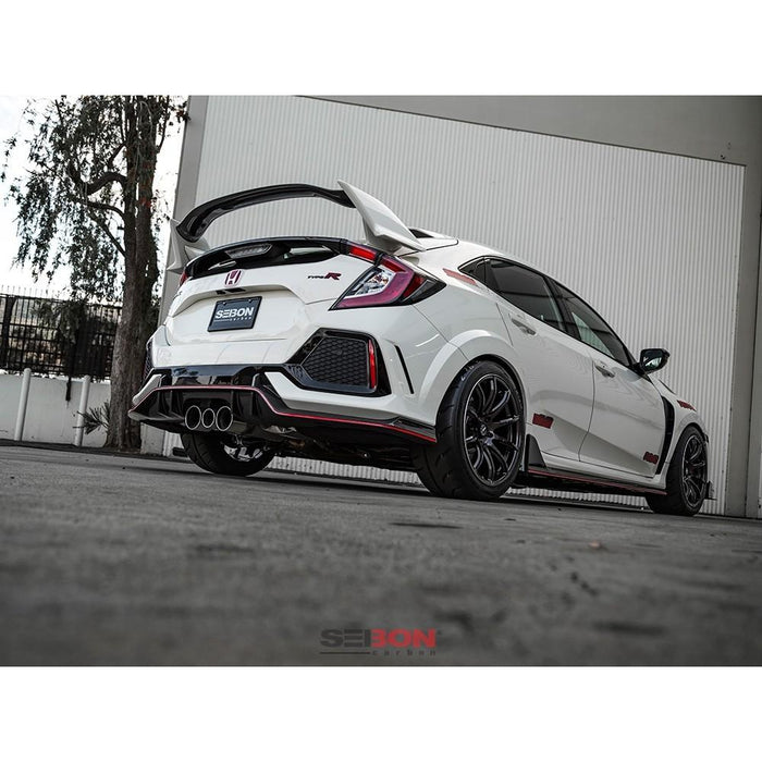 Seibon OEM-Style Carbon Fiber Rear Lip For 2017-2020 Honda Civic Type R