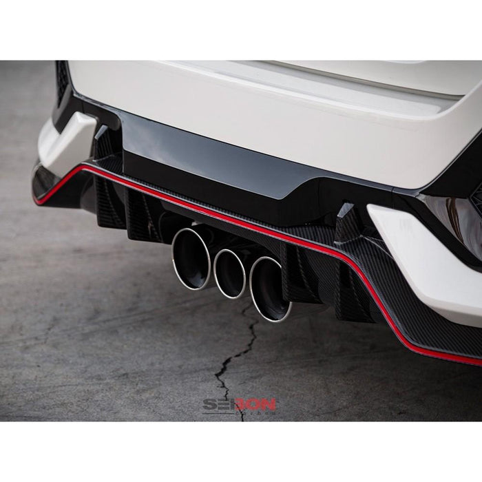 Seibon OEM-Style Carbon Fiber Rear Lip For 2017-2020 Honda Civic Type R