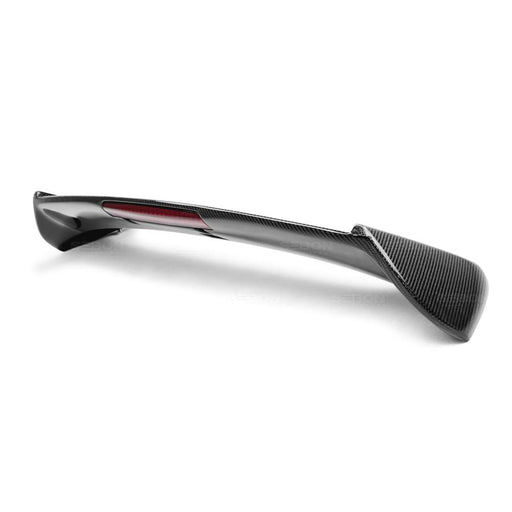 Seibon STI-Style Carbon Fiber Rear Spoiler For 2008-2014 SUBARU WRX / STI Hatchback (With LED Light)*