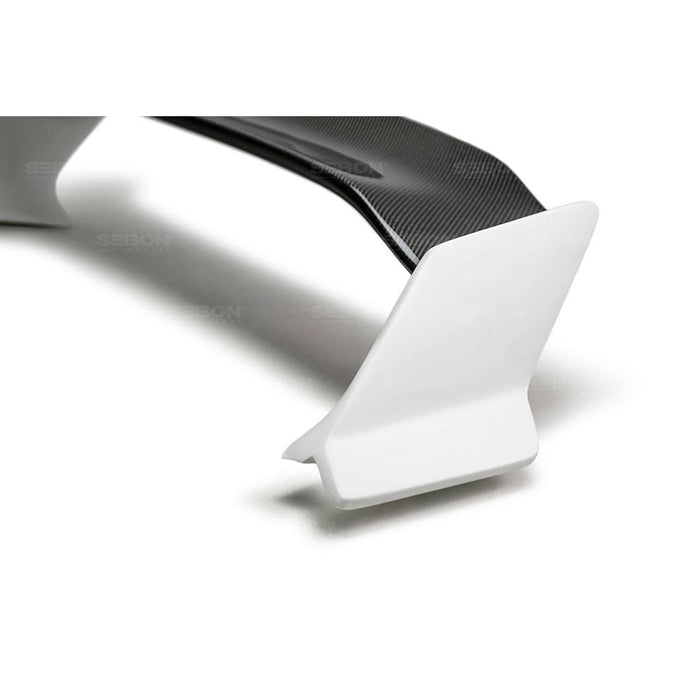 Seibon TT-Style Fiberglass Rear Spoiler With Carbon Fiber Center For 2016-2020 Honda Civic Sedan*