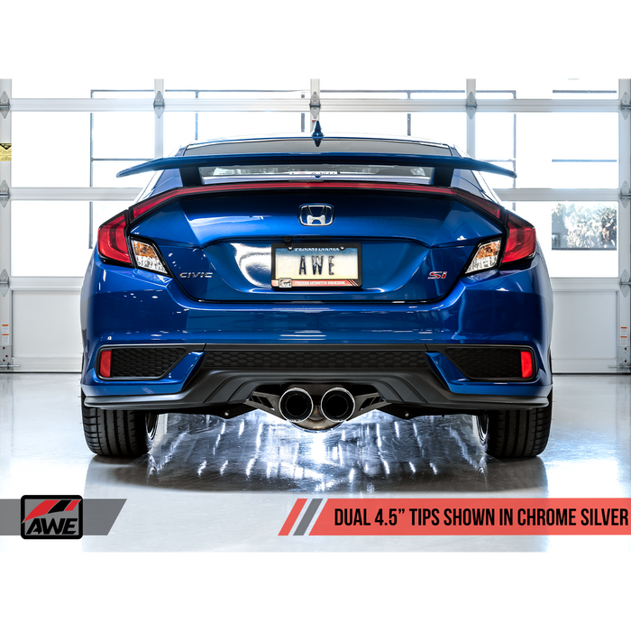 AWE Tuning 2016+ Honda Civic Si Touring Edition Exhaust w/Front Pipe & Dual Diamond Black Tips