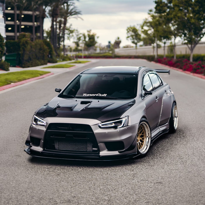 Seibon DV-Style Carbon Fiber Hood For 2008-2015 Mitsubishi Lancer Evo X